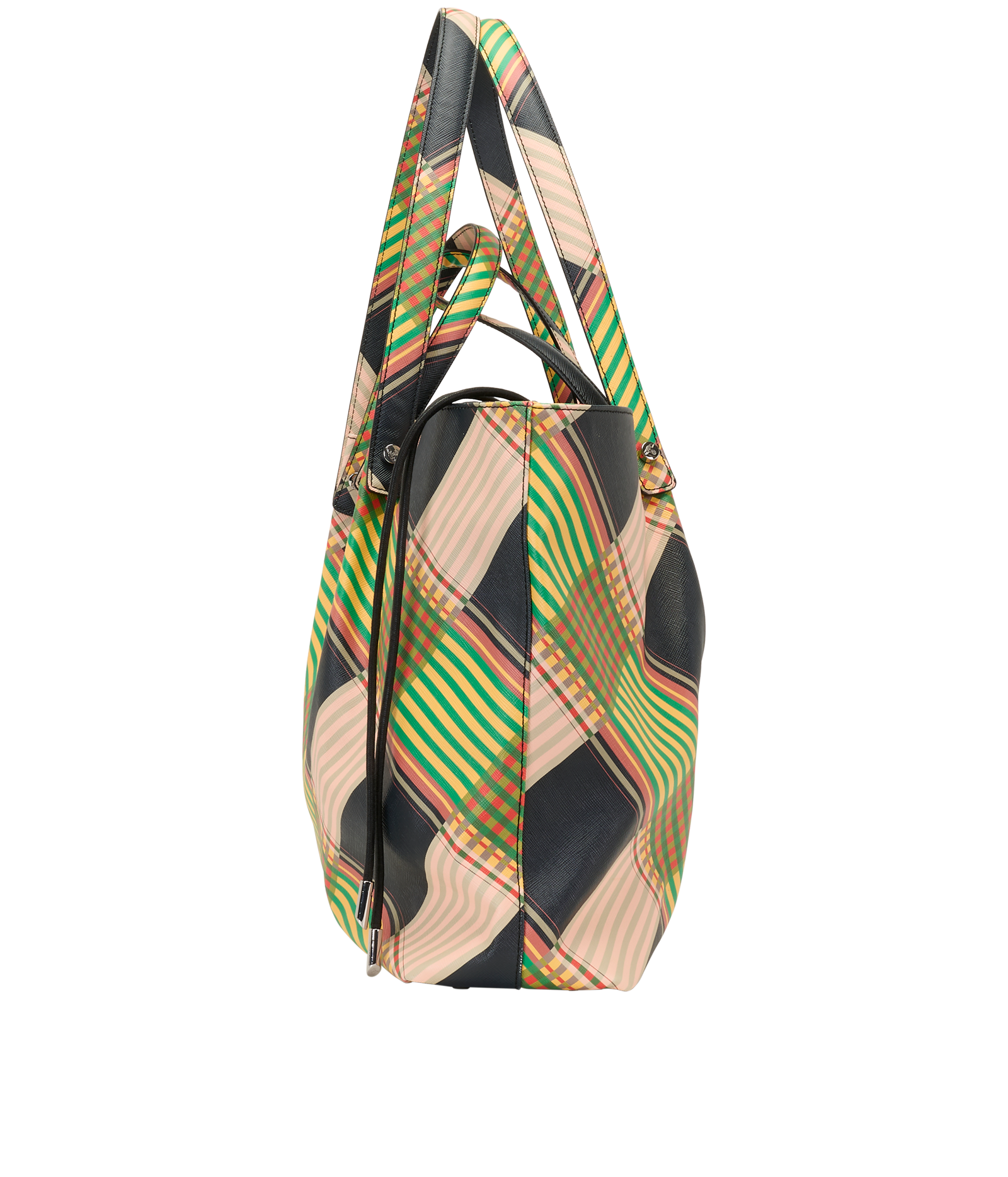 Tina tote, &pound;295, Handbags, Black/Green/Red/Yellow, Canvas, Bottom view